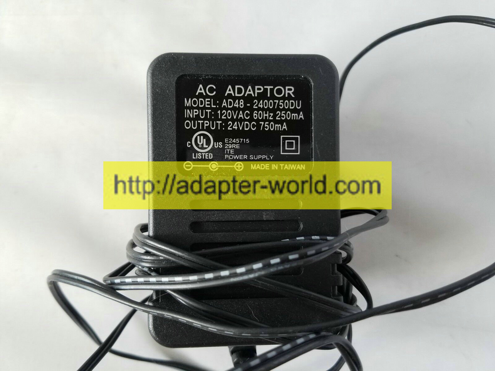 *100% Brand NEW* 24V 750mA Model AD48- 2400750DU AC Adaptor Power Supply